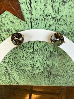 KATE SPADE Smoky Crystal Round Stud Earrings